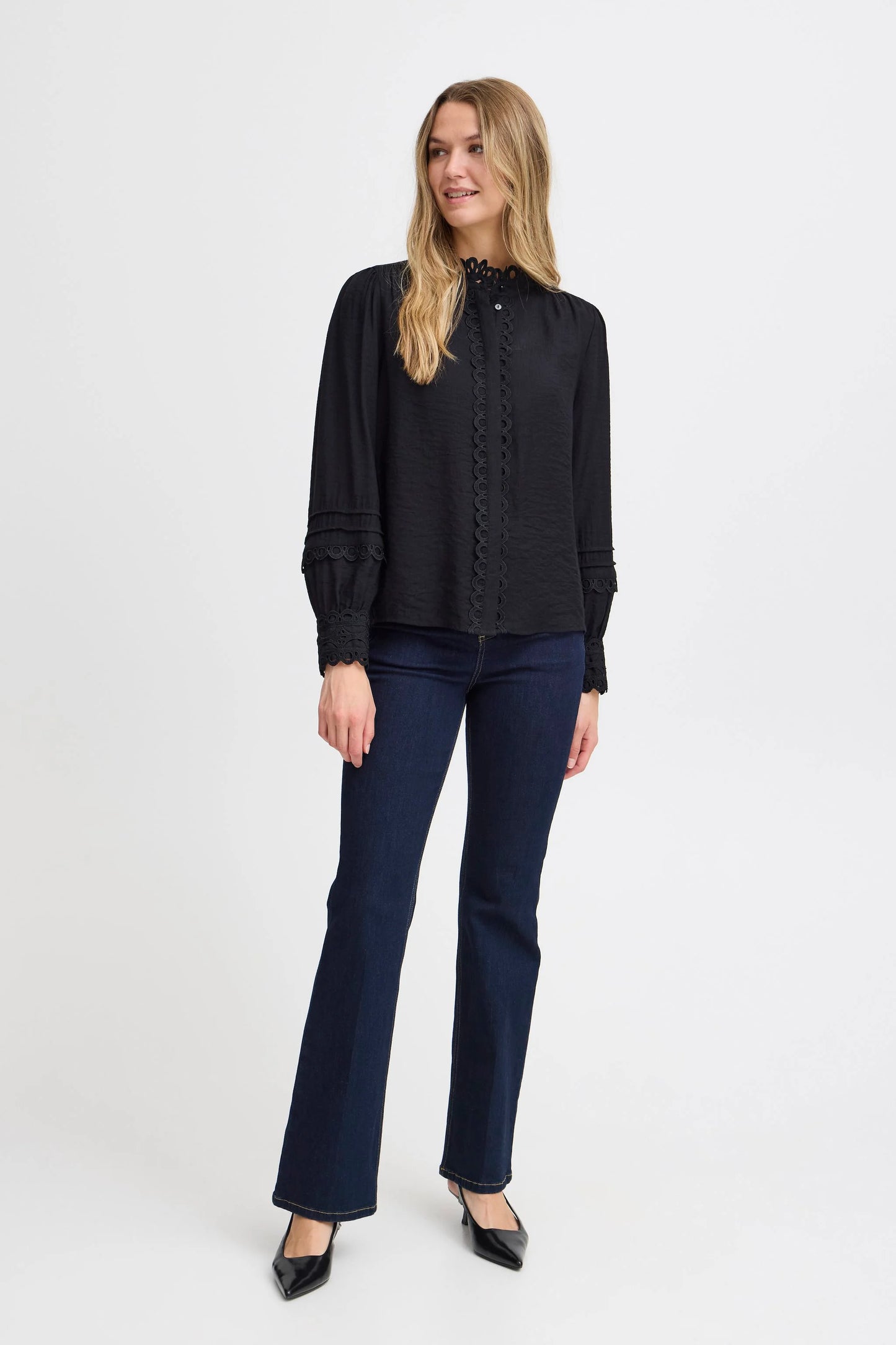 FRANSA BLACK BLONDIE BLOUSE