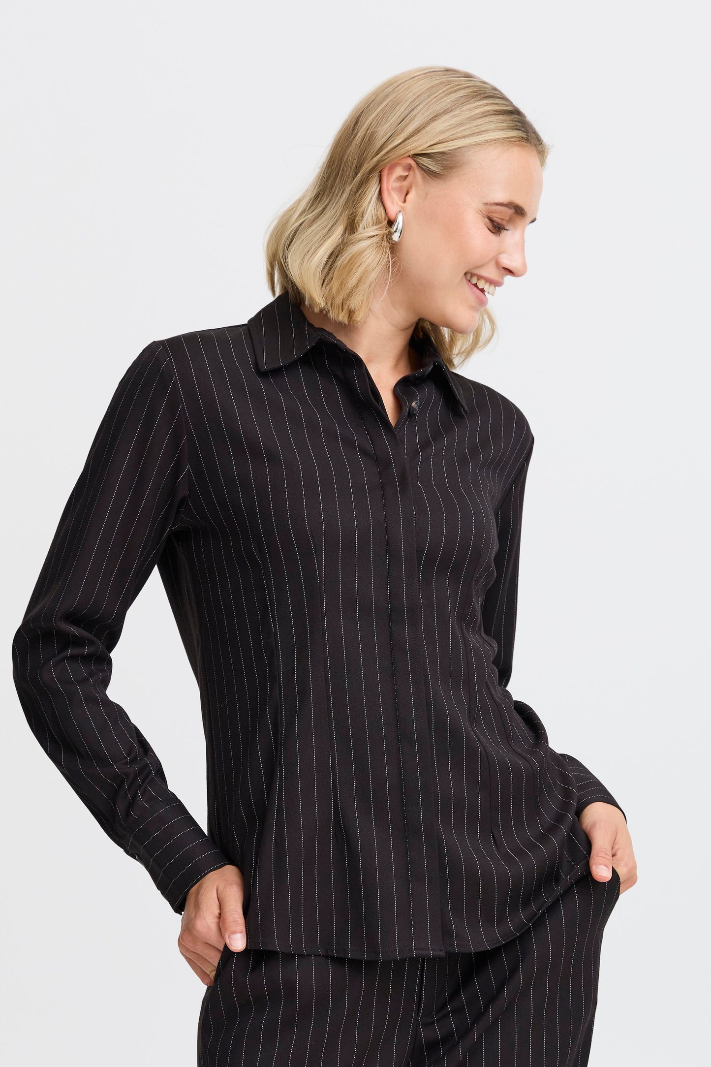 FRANSA VENUS SHIRT IN BLACK MIX