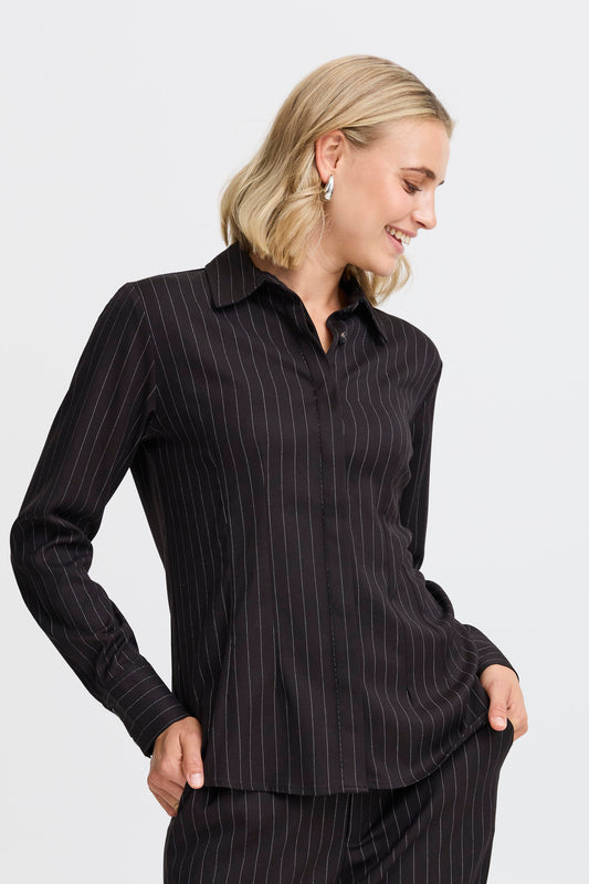 FRANSA VENUS SHIRT IN BLACK MIX