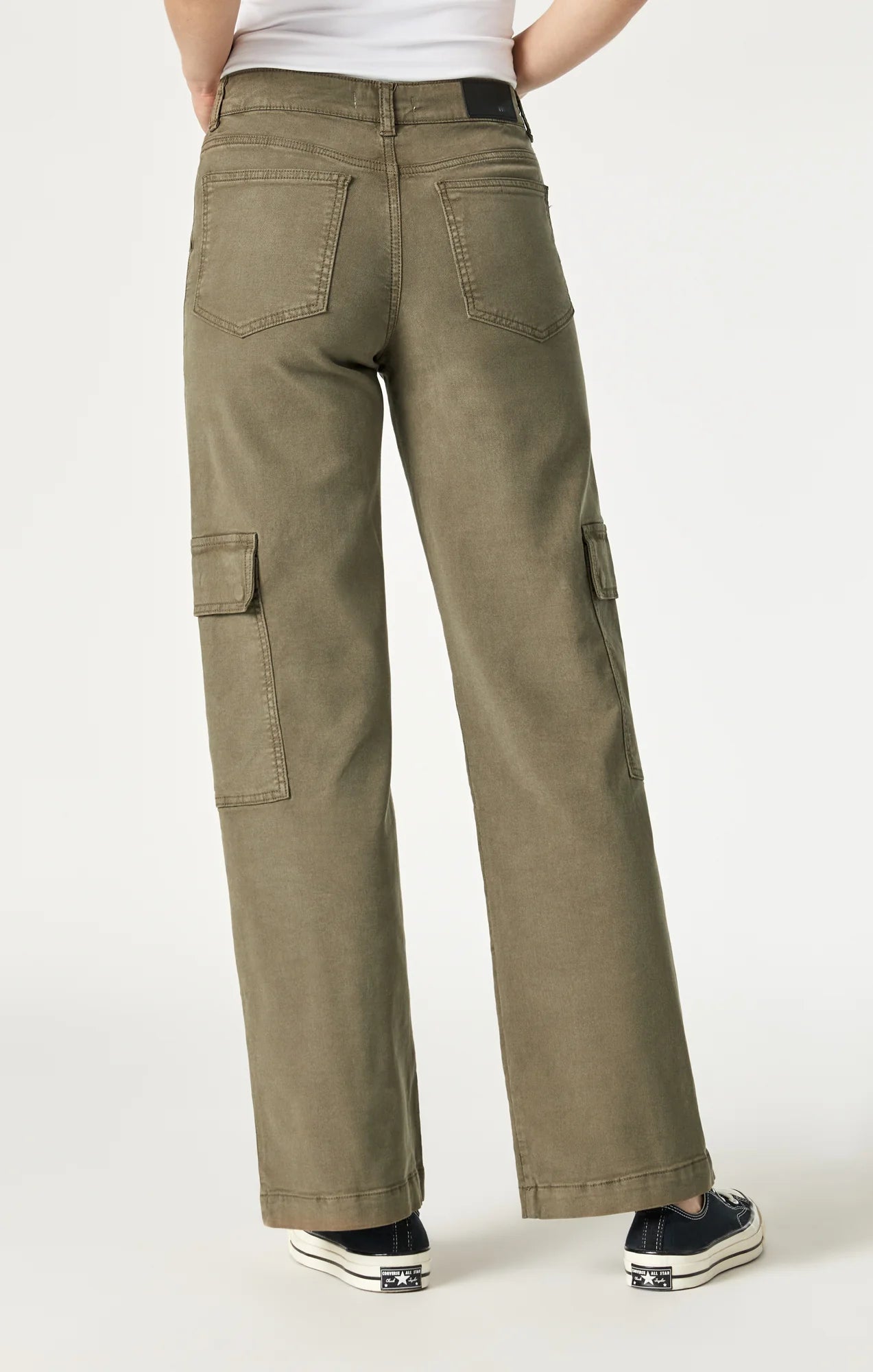 MAVI ALVA STRAIGHT LEG CARGO PANTS IN CAPERS LUXE TWILL