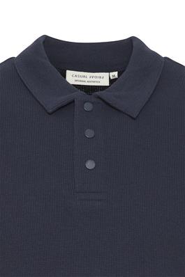 CASUAL FRIDAY TRISTAN WAFFLE POLO IN NAVY BLAZER