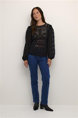 KAFFE DEEP BLACK THEODORA BLOUSE