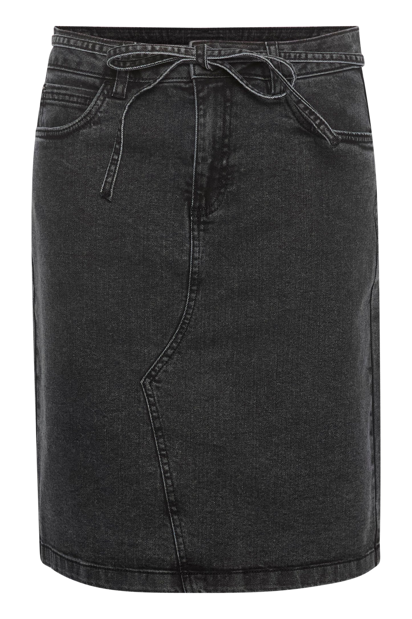 KAFFE DARK GREY DENIM GLORIA SKIRT