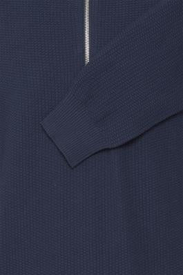 BLEND HALF ZIP SWEATER IN DRESS BLUES