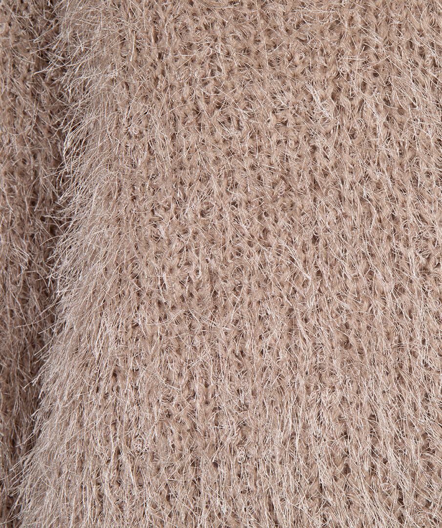 ESQUALO SHORT HAIRY SWEATER IN SAND