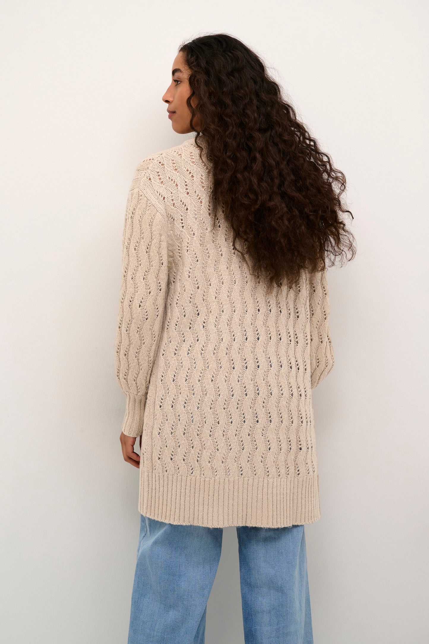 KAFFE FEATHER GRAY MELANGE LENA CARDIGAN