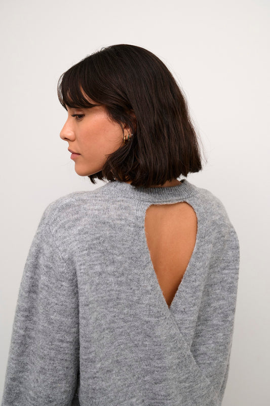 KAFFE GREY MELANGE MALENE PULLOVER