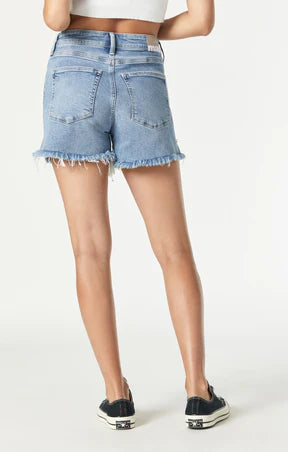 MAVI HEIDI SHORTS IN BLEACHED RIPPED RECYCLED BLUE