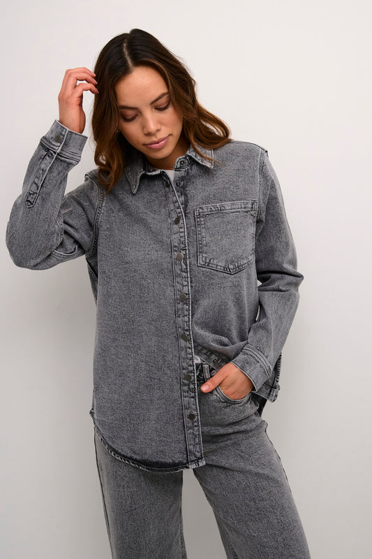 KAFFE LIGHT GREY DENIM RYANA SHIRT