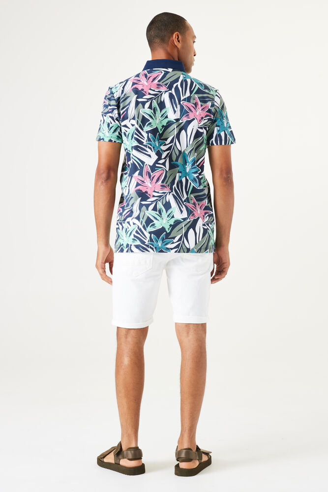 GARCIA MEN'S POLO SHIRT WITH PRINT