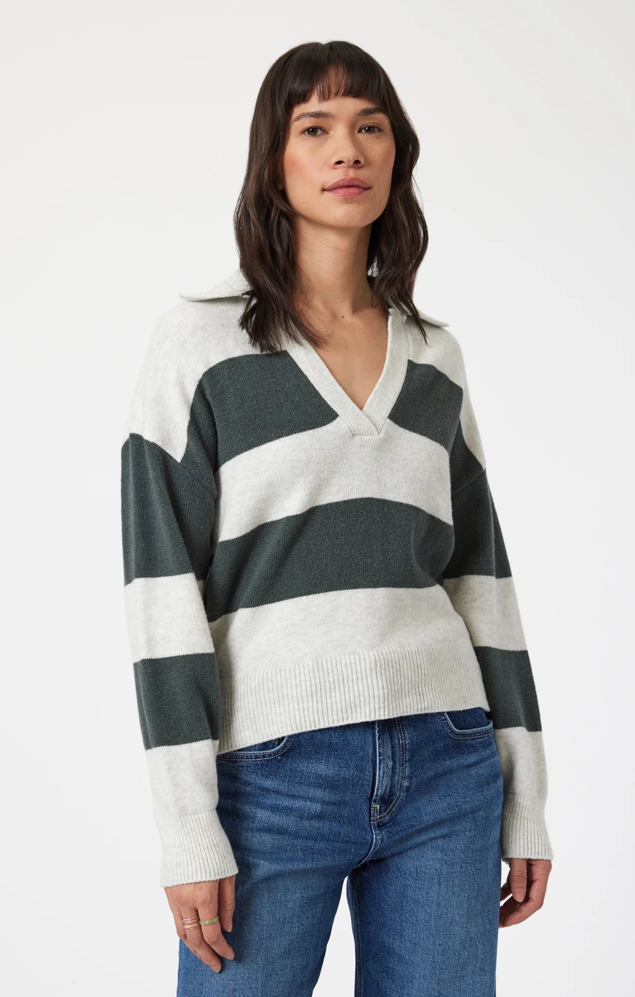 MAVI V-NECK SWEATER URBAN CHIC STRIPE