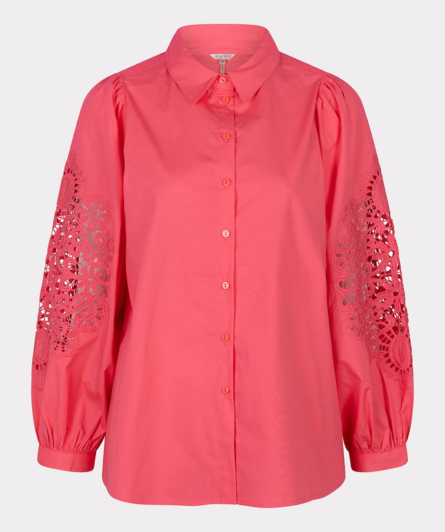 ESQUALO STRAWBERRY LACE SLEEVE BLOUSE