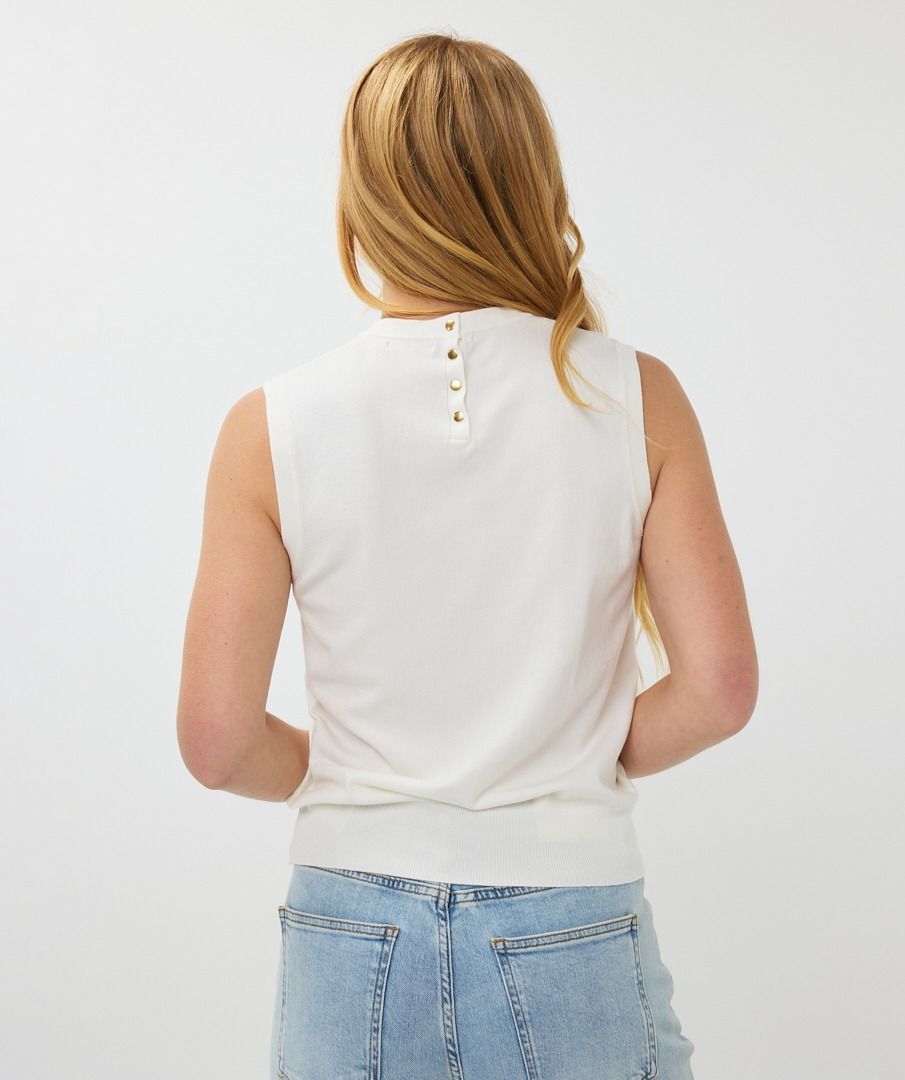 ESQUALO SINGLET BASIC KNIT IN OFF WHITE