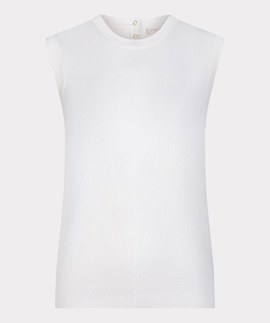 ESQUALO SINGLET BASIC KNIT IN OFF WHITE