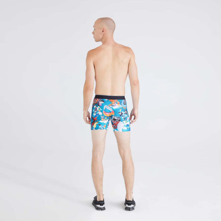 SAXX VOLT BREATHABLE MESH BOXER BRIEF - ARCTIC BLAST - AQUA