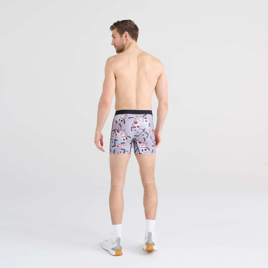 SAXX VOLT BREATHABLE MESH BOXER BRIEF - TIMEOUT GREY