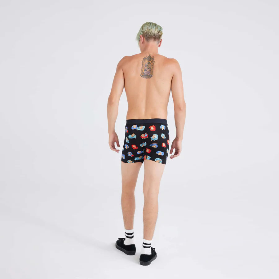 SAXX ULTRA SUPER SOFT BOXER BRIEF  - COUCH POTATO BLACK