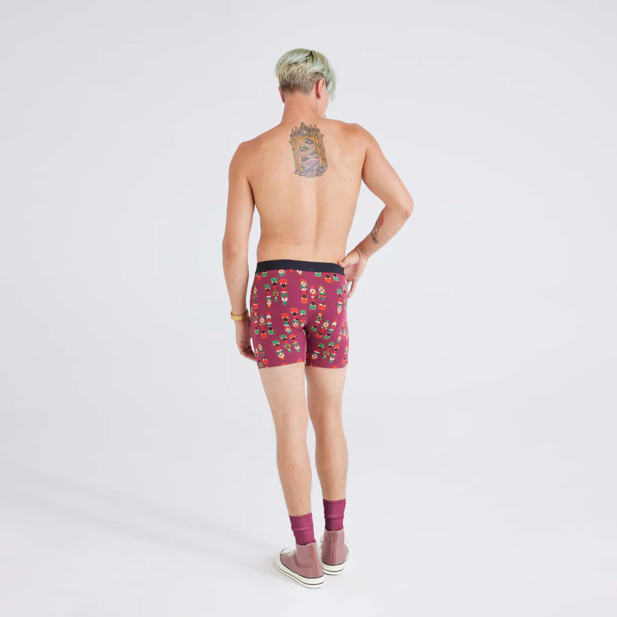 SAXX ULTRA SUPER SOFT BOXER BRIEF - NUTCRACKER - MERLOT