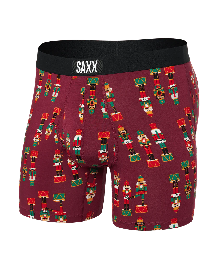 SAXX ULTRA SUPER SOFT BOXER BRIEF - NUTCRACKER - MERLOT