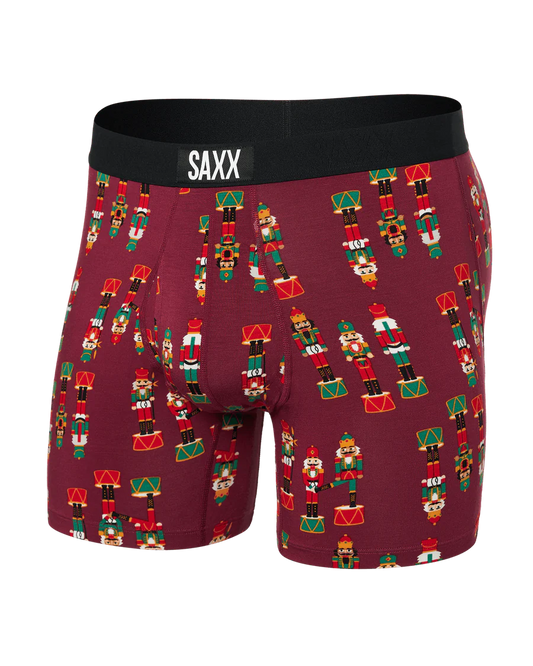 SAXX ULTRA SUPER SOFT BOXER BRIEF - NUTCRACKER - MERLOT