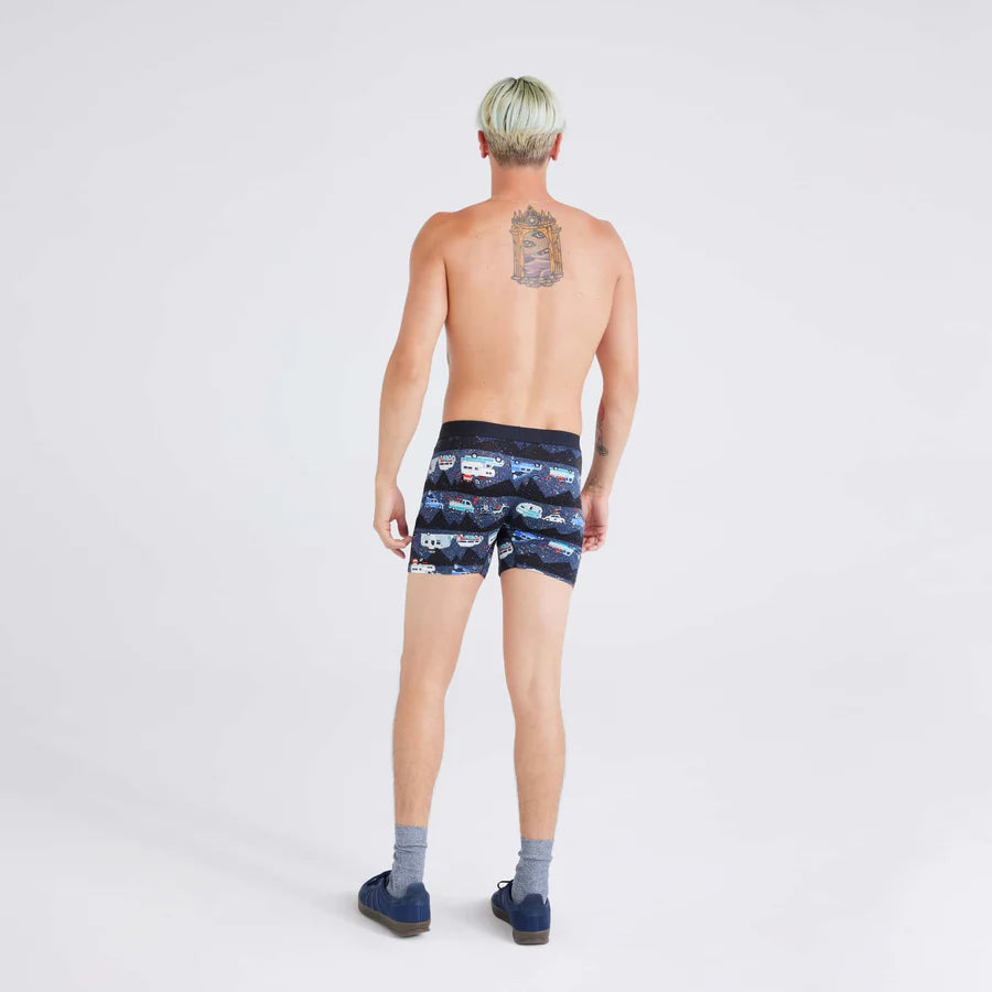 SAXX ULTRA SUPER SOFT BOXER BRIEF - RV THERE YET - BLACK