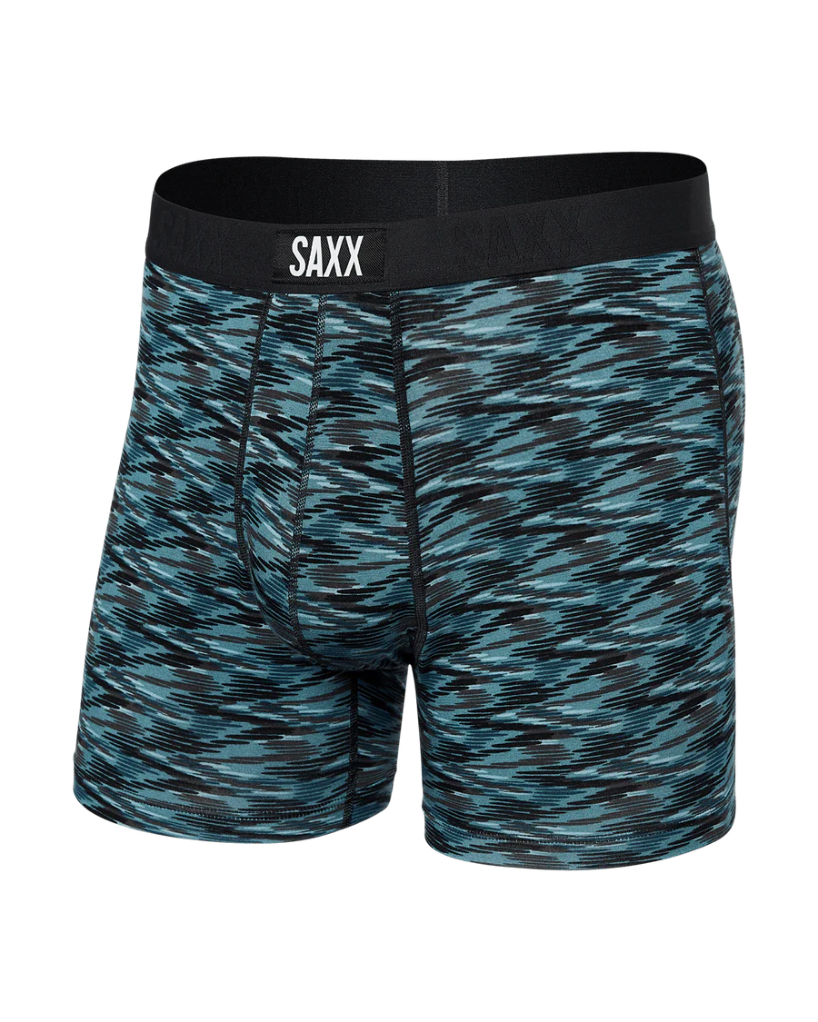 SAXX VIBE SUPER SOFT BOXER BRIEF - ACTION SPACEDYE - WASHED TEAL