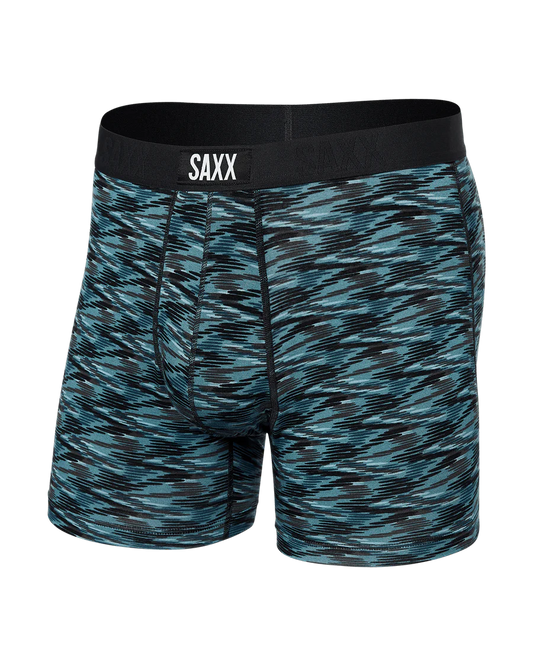 SAXX VIBE SUPER SOFT BOXER BRIEF - ACTION SPACEDYE - WASHED TEAL