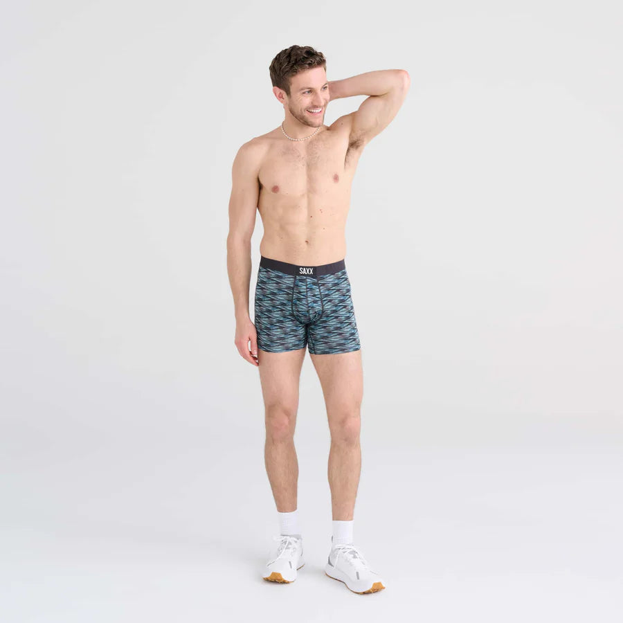 SAXX VIBE SUPER SOFT BOXER BRIEF - ACTION SPACEDYE - WASHED TEAL