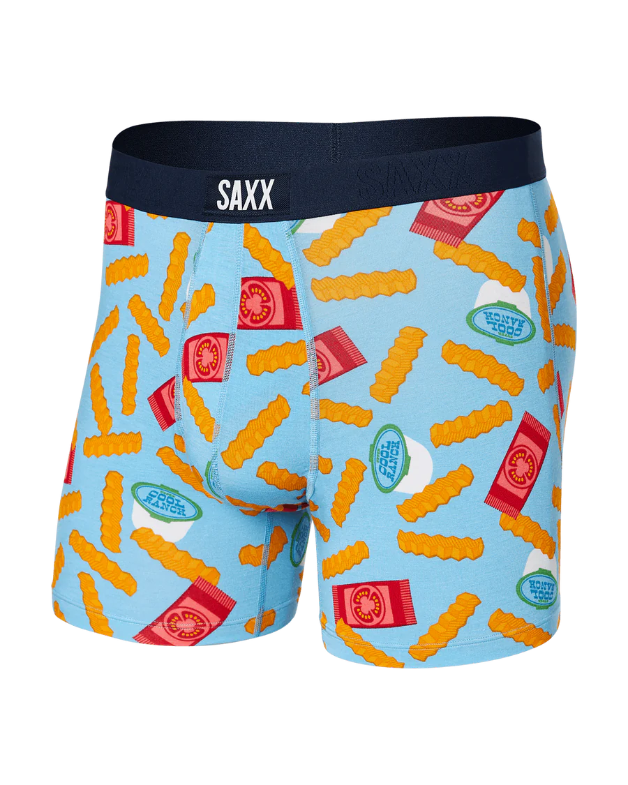 SAXX VIBE SUPER SOFT BOXER BRIEF - COOL RANCH LIGHT BLUE