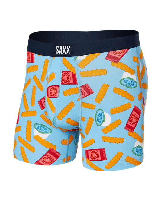 SAXX VIBE SUPER SOFT BOXER BRIEF - COOL RANCH LIGHT BLUE