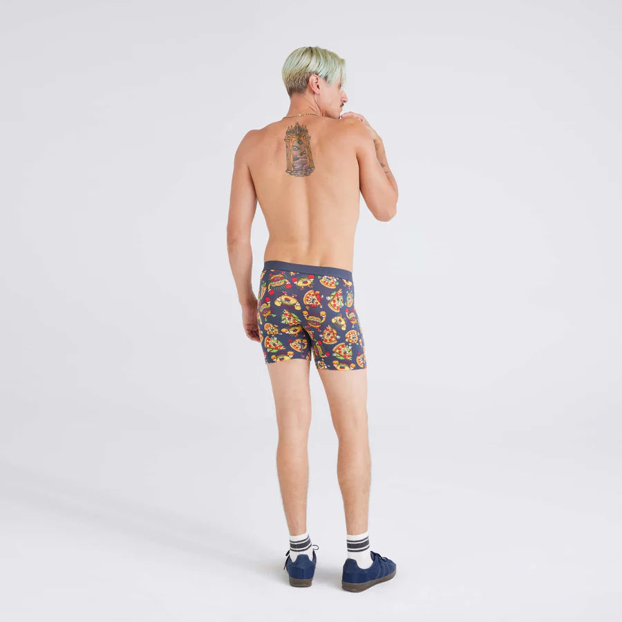 SAXX VIBE SUPER SOFT BOXER BRIEF - FOOD FIGHT INDIA INK