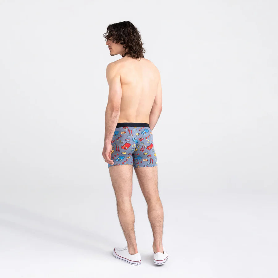 SAXX VIBE SUPER SOFT BOXER BRIEF - BEER OLYMPICS GREY