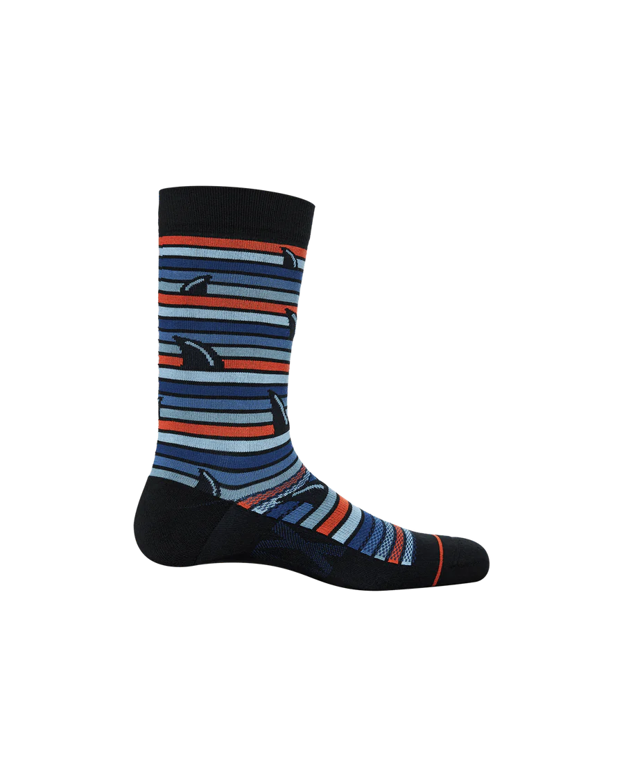 SAXX CREW SOCKS - WHOLE PACKAGE FINS - BLUE MULTI