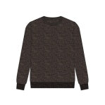HEDGE MEN'S CREWNECK SWEATER IN BROWN TWIST