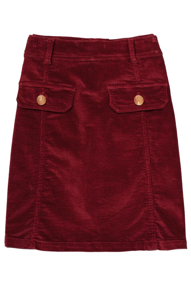 GARCIA CORDUROY SKIRT IN BURGUNDY