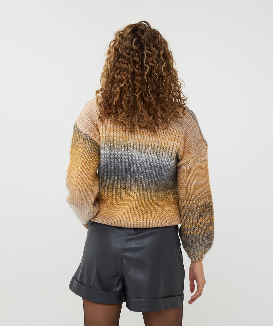 ESQUALO DEGRADE VNECK SWEATER IN MIXED COLOURS