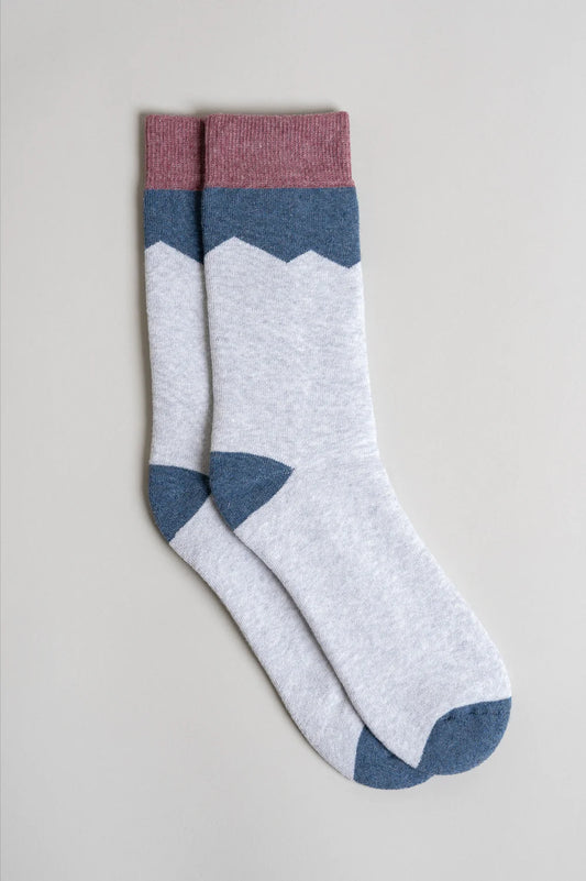 WANAKOME UNISEX SKY HEATHER MIX PEAK SOCKS