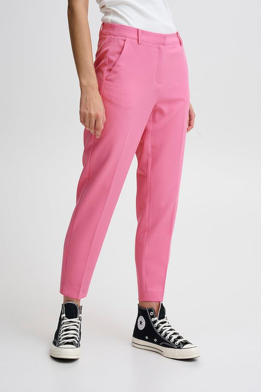 ICHI LEXI PANT IN SUPER PINK