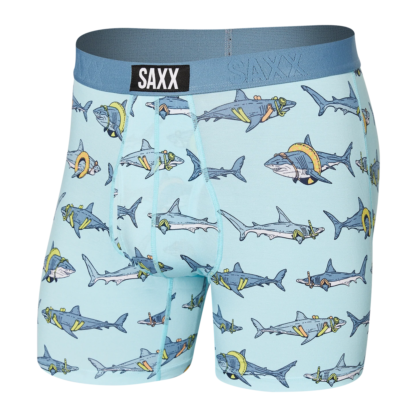 SAXX ULTRA BOXER BRIEF - POOL SHARKS IN SEA GLASS